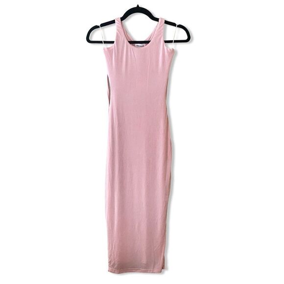 Superdown Marissa Midi Dress in Baby Pink stretch open back tie Revolve - Picture 5 of 11
